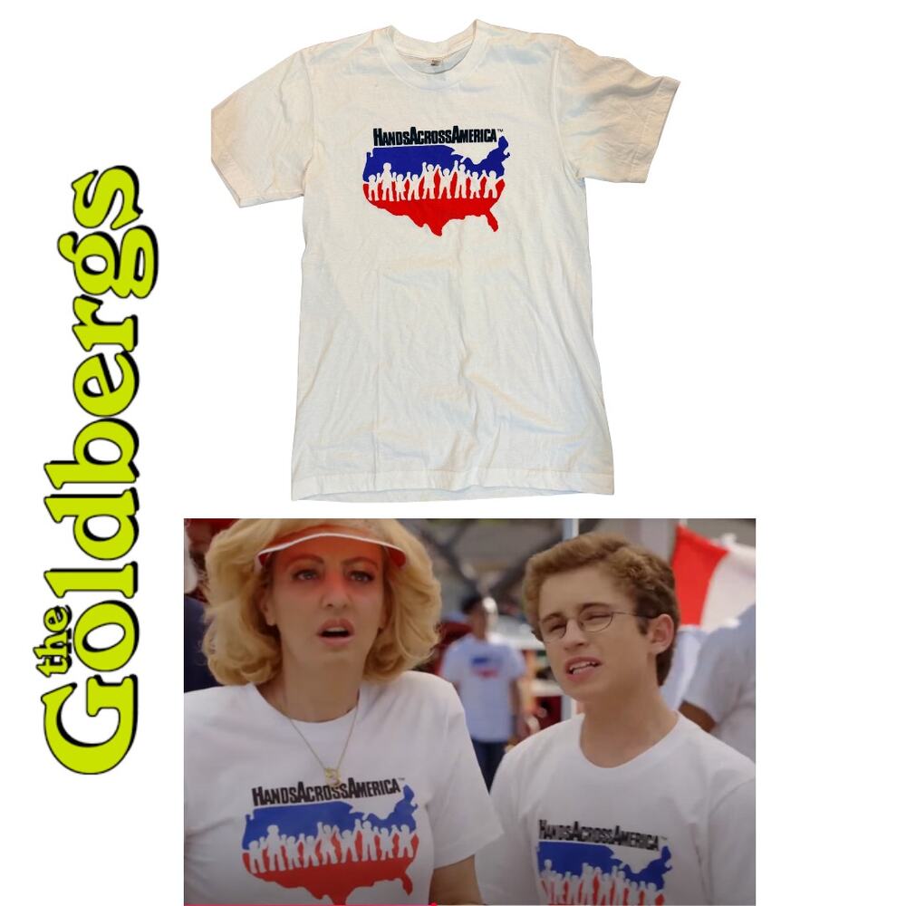 Screen Used Hands Across America Shirt The Goldbergs S3E12 Prop TV Wardrobe